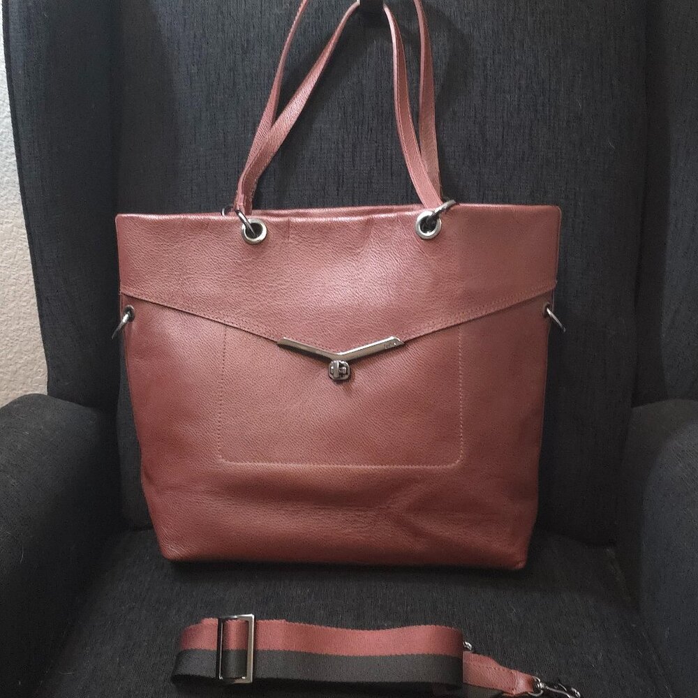 Botkier Valentina Reddish Brown Leather Tote Bag